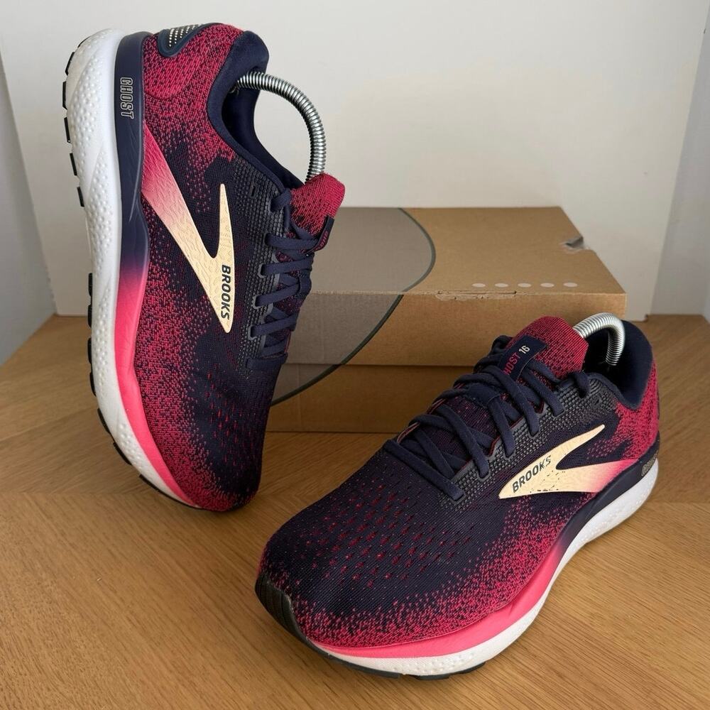 Brooks Ghost 16 ‘Peacoat Raspberry’ Women Running Sneakers- SZ 9.5 2E